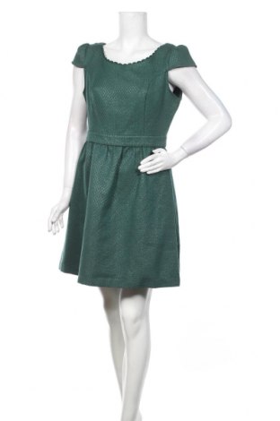 Šaty  Naf Naf, Velikost L, Barva Zelená, 51% polyester, 45% bavlna, 4% kovové nitě, Cena  906,00 Kč