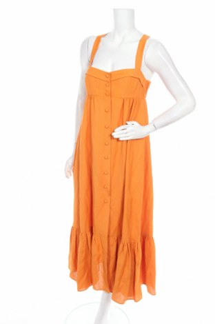 Φόρεμα Sandro, Μέγεθος M, Χρώμα Πορτοκαλί, 71% βισκόζη, 29% λινό, Τιμή 100,82 €