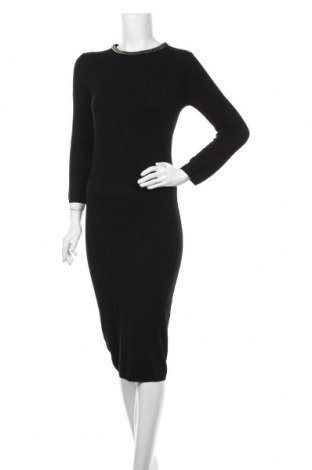 Рокля Zara Knitwear, Размер L, Цвят Черен, Цена 39,90 лв.