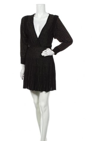 Рокля Zara Knitwear, Размер S, Цвят Черен, 97% вискоза, 2% метални нишки, 1% полиестер, Цена 46,00 лв.