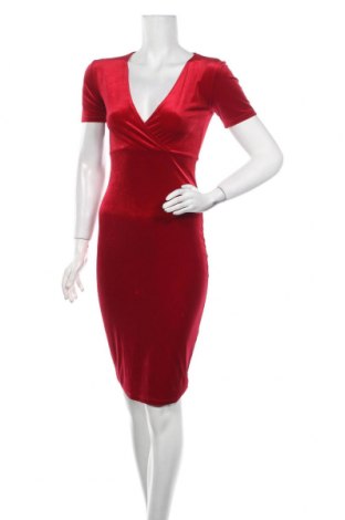 Рокля Zara Trafaluc, Размер S, Цвят Червен, 92% полиестер, 8% еластан, Цена 51,00 лв.