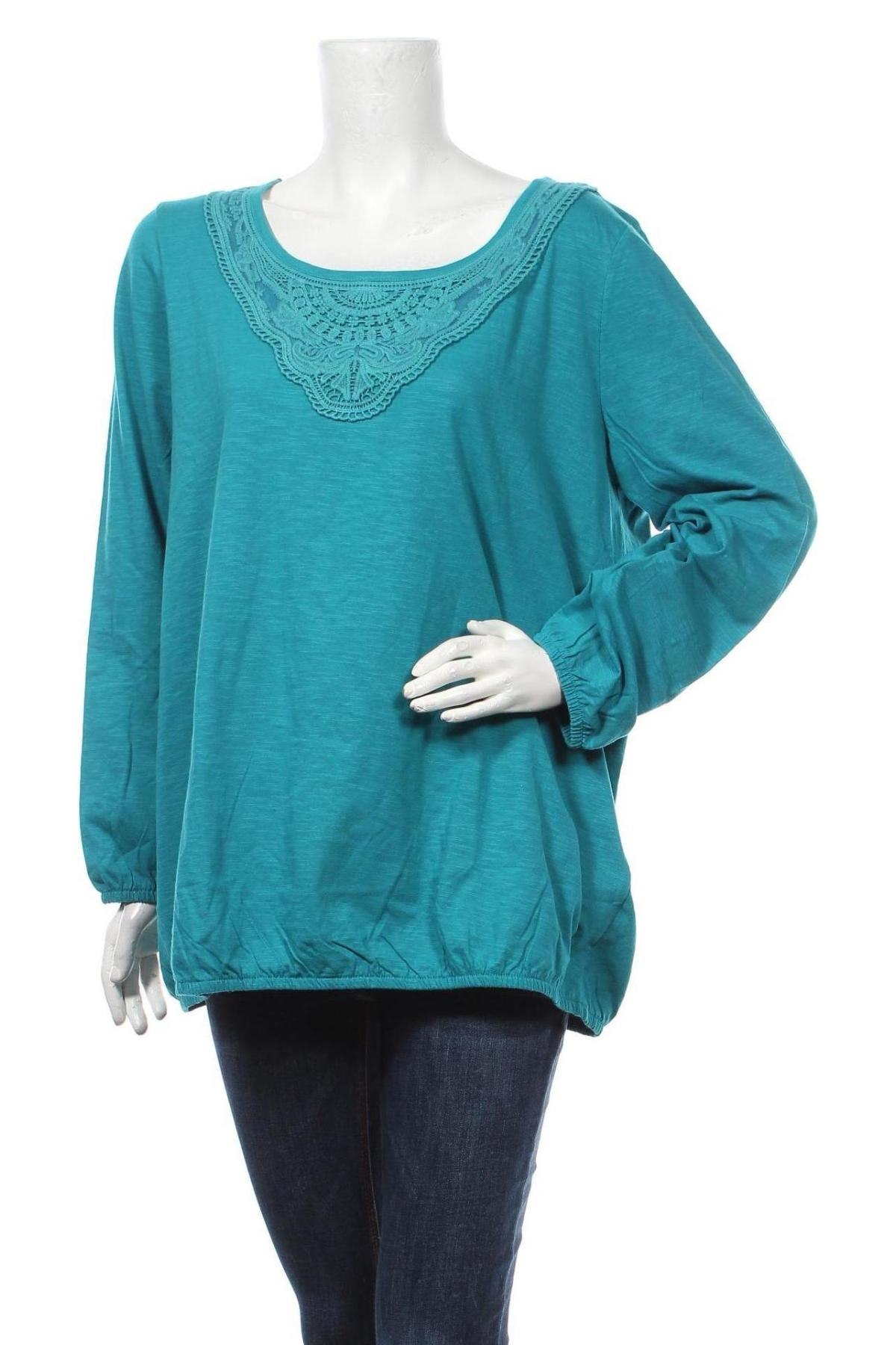Damen Shirt Sheego, Größe XL, Farbe Blau, 100% Baumwolle, Preis 8,89 €