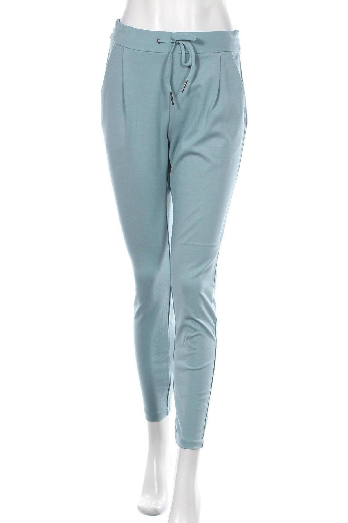Дамски панталон Vero Moda, Размер S, Цвят Син, 65% вискоза, 30% полиамид, 5% еластан, Цена 27,65 лв.