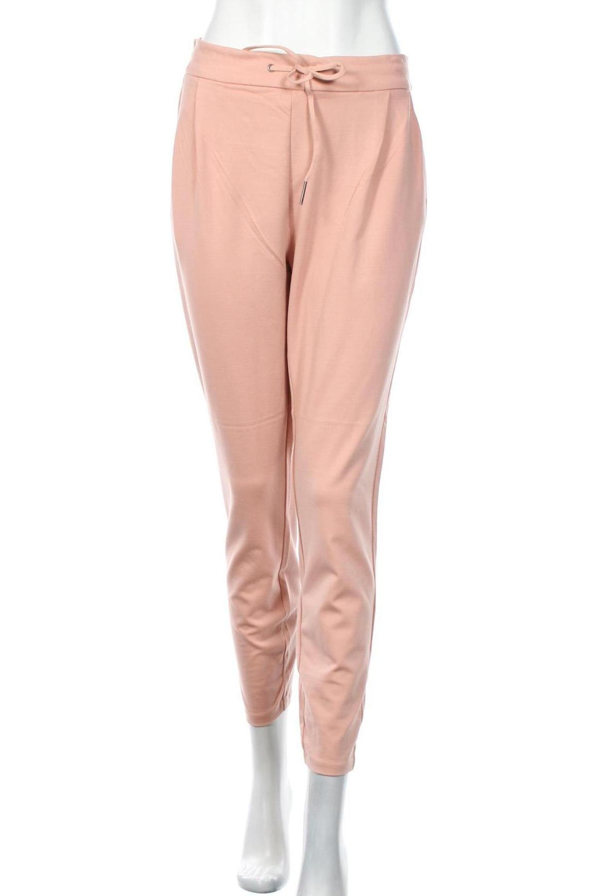 Дамски панталон Vero Moda, Размер L, Цвят Розов, 65% вискоза, 30% полиамид, 5% еластан, Цена 27,65 лв.