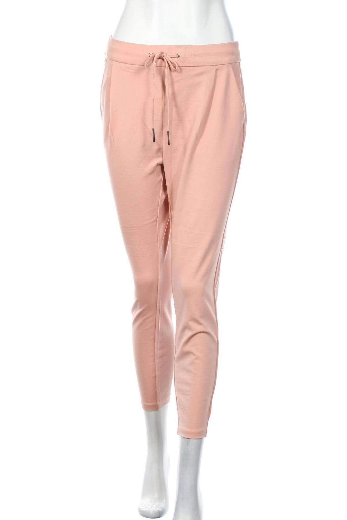 Дамски панталон Vero Moda, Размер M, Цвят Розов, 65% вискоза, 30% полиамид, 5% еластан, Цена 27,65 лв.