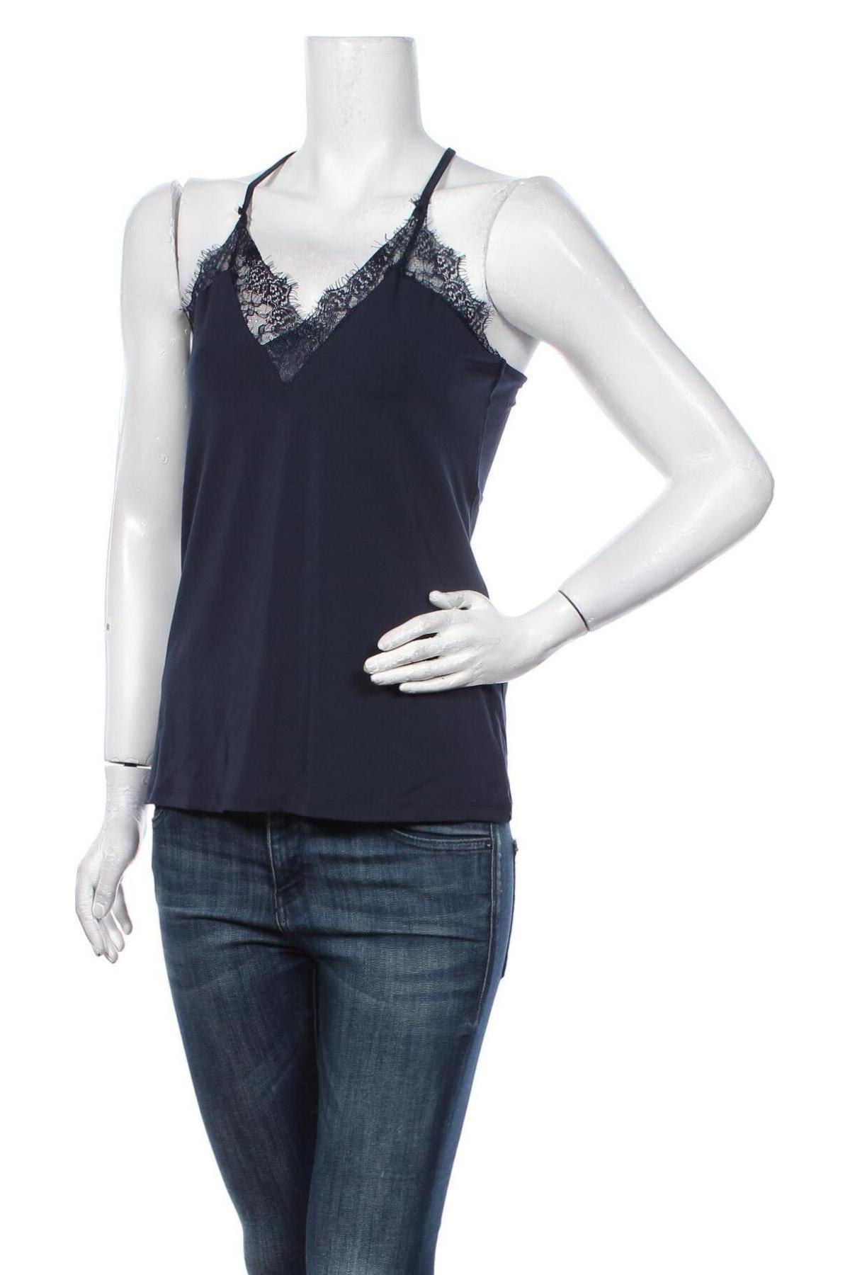 Γυναικείο αμάνικο μπλουζάκι Vero Moda, Μέγεθος XS, Χρώμα Μπλέ, Πολυαμίδη, Τιμή 4,62 €
