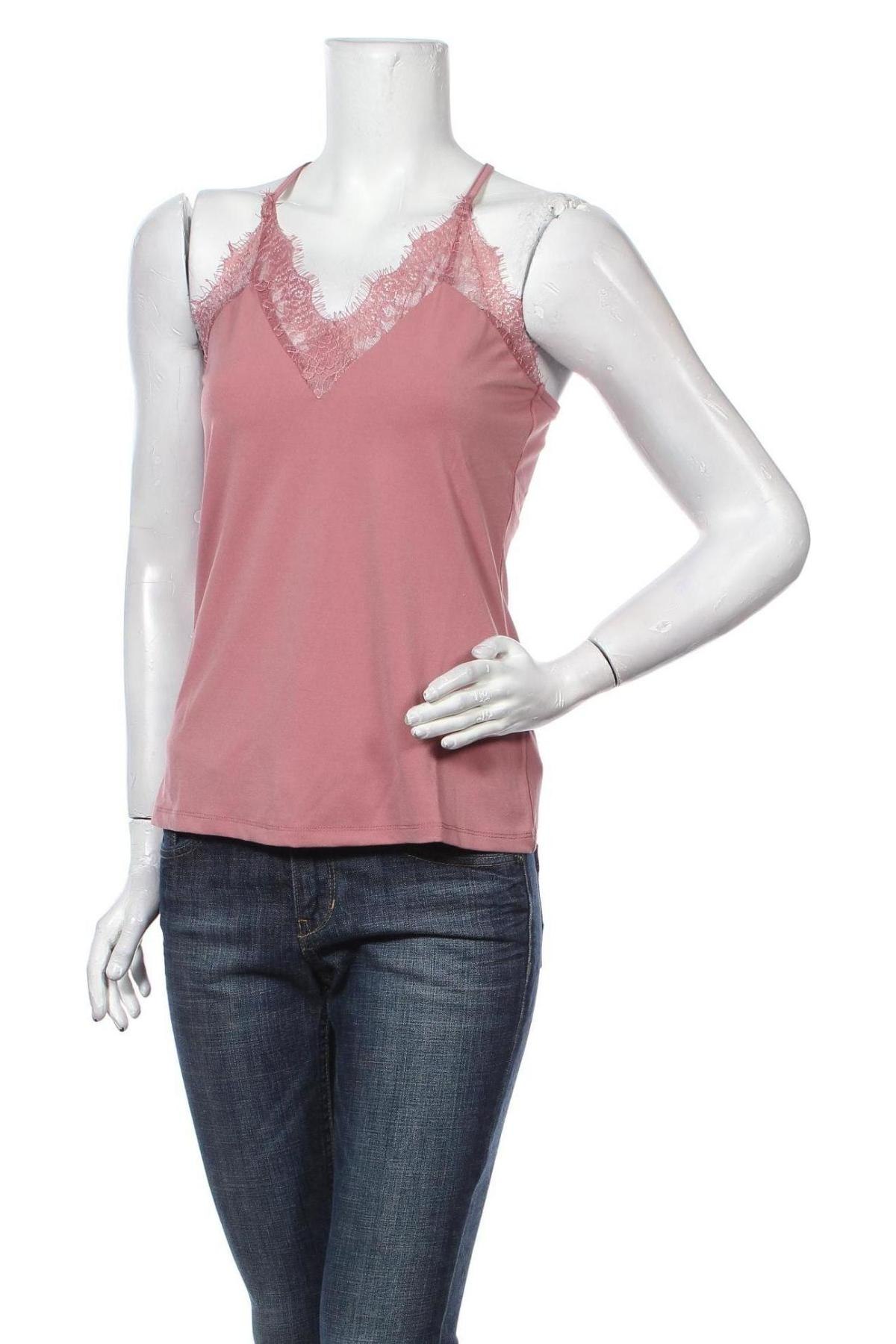 Γυναικείο αμάνικο μπλουζάκι Vero Moda, Μέγεθος XS, Χρώμα Ρόζ , Πολυαμίδη, Τιμή 5,77 €