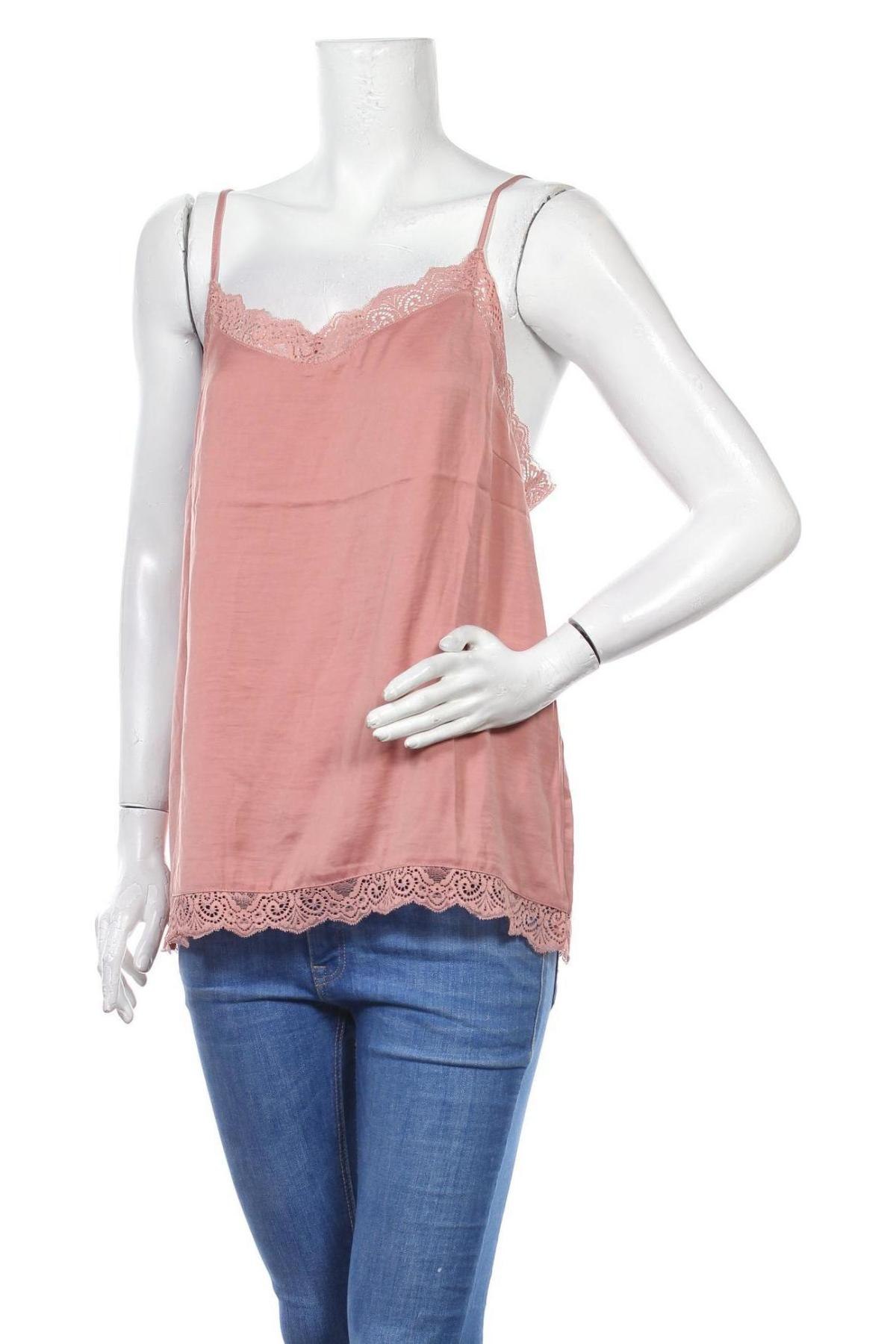Γυναικείο αμάνικο μπλουζάκι Vila, Μέγεθος XL, Χρώμα Ρόζ , 55% πολυεστέρας, 45% βισκόζη, Τιμή 6,27 €