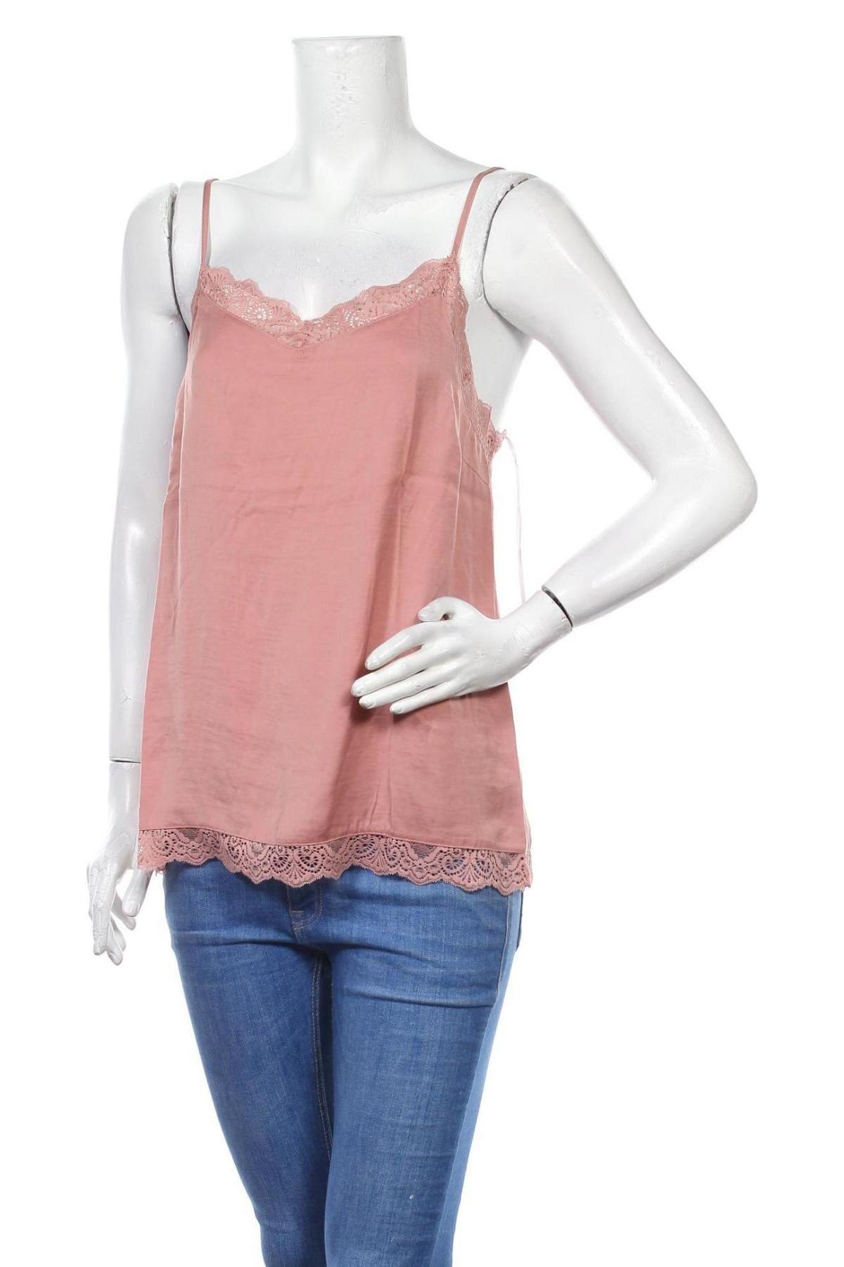 Γυναικείο αμάνικο μπλουζάκι Vila, Μέγεθος L, Χρώμα Ρόζ , 55% πολυεστέρας, 45% βισκόζη, Τιμή 6,27 €