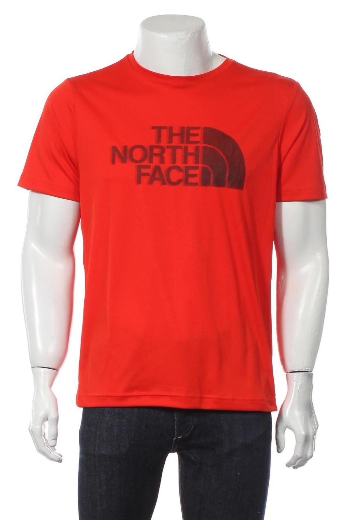 Męski T-shirt The North Face, Rozmiar M, Kolor Czerwony, Poliester, Cena 157,93 zł