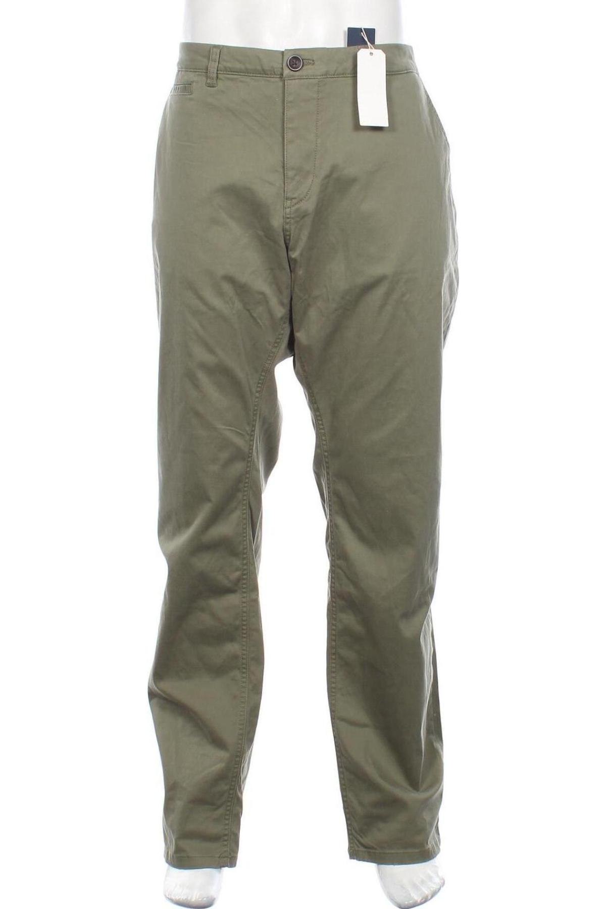 Мъжки панталон Tom Tailor, Размер XXL, Цвят Зелен, 97% памук, 3% еластан, Цена 74,25 лв.