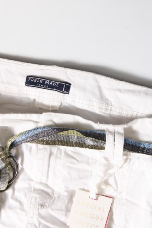 Дамски панталон Fresh Made, Размер L, Цвят Бял, Цена 24,15 лв.