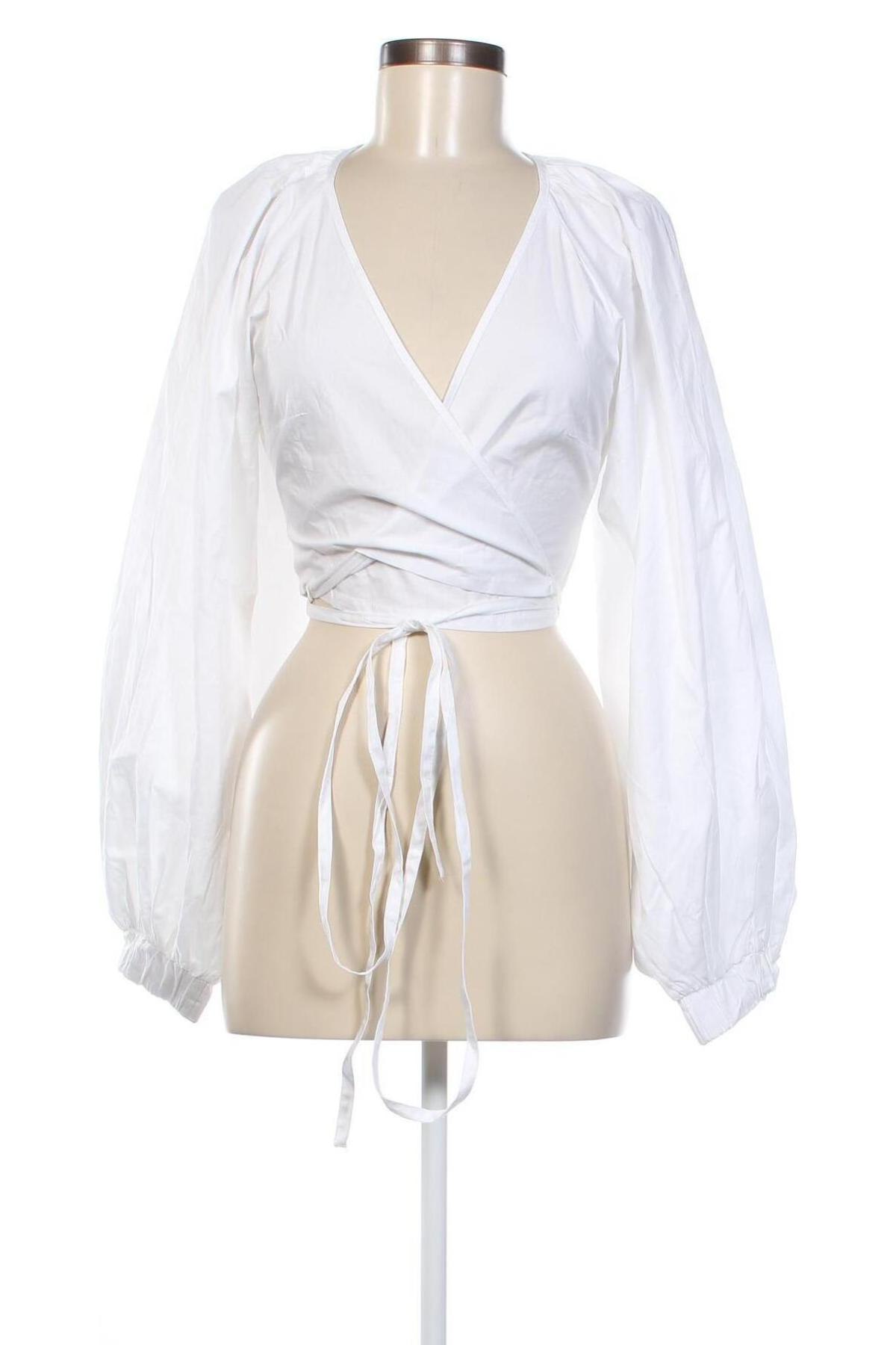 Дамска блуза NA-KD, Размер XXS, Цвят Бял, Цена 37,41 лв.