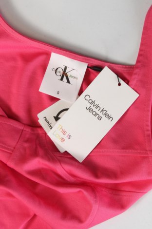 Дамска блуза - боди Calvin Klein Jeans, Размер S, Цвят Розов, Цена 62,00 лв.