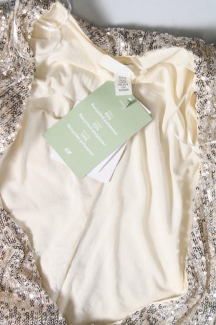 Дамска блуза - боди H&M, Размер XS, Цвят Сребрист, Цена 34,09 лв.