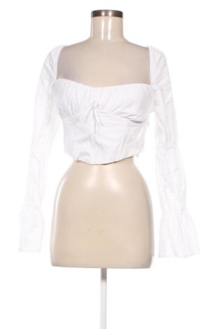 Damen Shirt Bershka, Größe S, Farbe Weiß, Preis 6,61 €