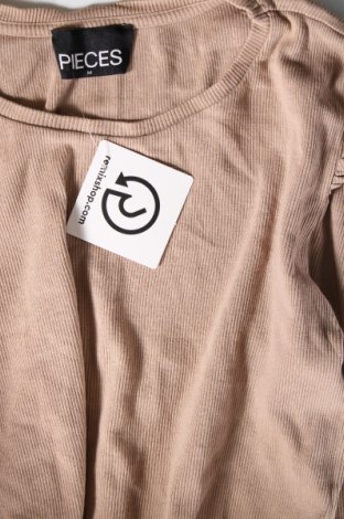 Γυναικεία μπλούζα Pieces, Μέγεθος M, Χρώμα  Μπέζ, Τιμή 2,97 €