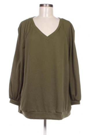 Дамска блуза SHEIN, Размер XXL, Цвят Зелен, Цена 14,25 лв.