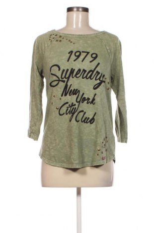 Γυναικεία μπλούζα Superdry, Μέγεθος S, Χρώμα Πράσινο, Τιμή 20,00 €