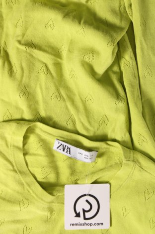 Дамска блуза Zara, Размер L, Цвят Зелен, Цена 27,37 лв.