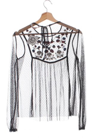 Дамска блуза Zara, Размер XS, Цвят Черен, Цена 20,00 лв.