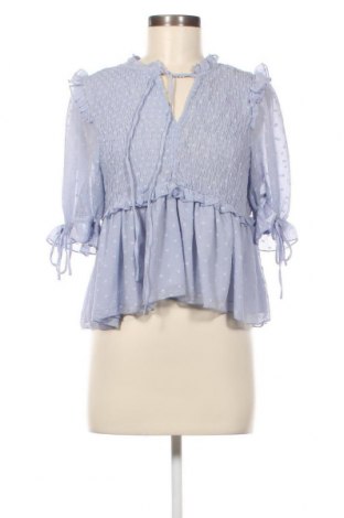 Дамска блуза Zara, Размер S, Цвят Син, Цена 26,97 лв.
