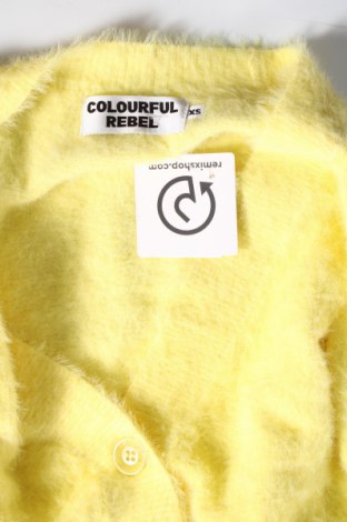 Γυναικεία ζακέτα Colourful Rebel, Μέγεθος XS, Χρώμα Κίτρινο, Τιμή 25,36 €