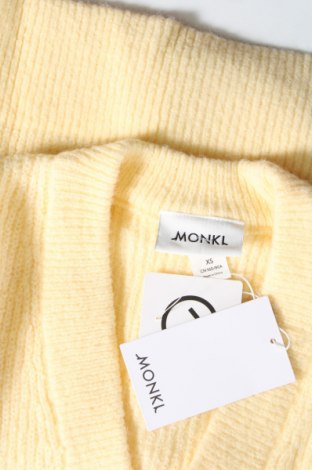 Damen Strickjacke Monki, Größe XS, Farbe Gelb, Preis 9,53 €