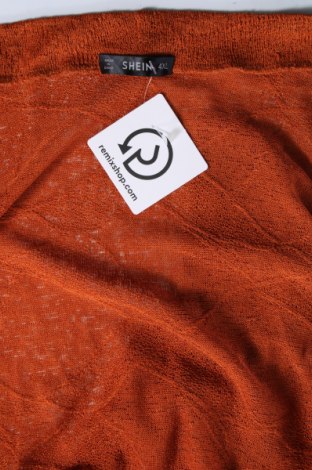 Damen Strickjacke SHEIN, Größe 4XL, Farbe Orange, Preis 16,14 €
