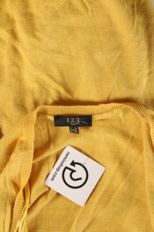 Γυναικεία ζακέτα Un Deux Trois, Μέγεθος S, Χρώμα Κίτρινο, Τιμή 5,75 €