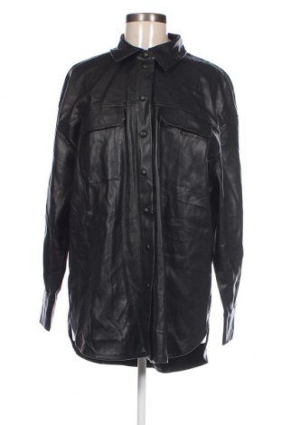 Damen Lederhemd Vero Moda, Größe L, Farbe Schwarz, Preis 8,35 €