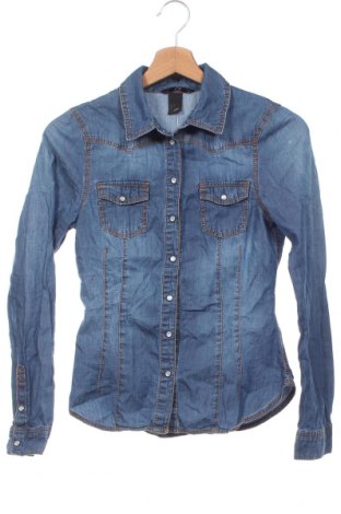 Γυναικείο πουκάμισο H&M, Μέγεθος XS, Χρώμα Μπλέ, Τιμή 7,73 €