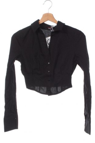 Γυναικείο πουκάμισο Jennyfer, Μέγεθος XS, Χρώμα Μαύρο, Τιμή 11,34 €