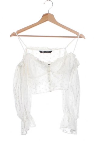 Γυναικείο πουκάμισο Zara, Μέγεθος XS, Χρώμα Λευκό, Τιμή 8,28 €