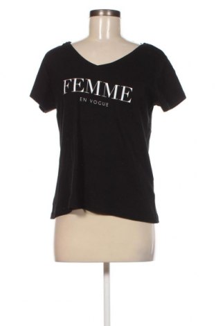 Γυναικείο t-shirt Amisu, Μέγεθος XL, Χρώμα Μαύρο, Τιμή 7,00 €
