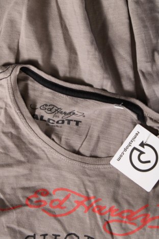 Γυναικείο t-shirt Ed Hardy, Μέγεθος M, Χρώμα Γκρί, Τιμή 21,48 €
