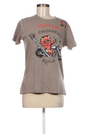 Γυναικείο t-shirt Ed Hardy, Μέγεθος M, Χρώμα Γκρί, Τιμή 37,34 €