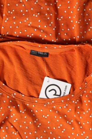 Γυναικείο t-shirt Laura Torelli, Μέγεθος XL, Χρώμα Πορτοκαλί, Τιμή 8,00 €