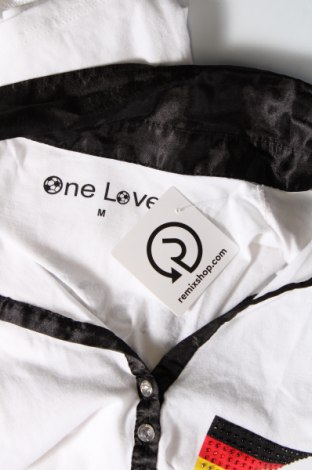 Дамска тениска One Love, Размер S, Цвят Бял, Цена 13,69 лв.