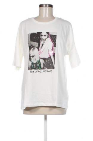 Γυναικείο t-shirt Pepe Jeans, Μέγεθος M, Χρώμα Εκρού, Τιμή 17,58 €