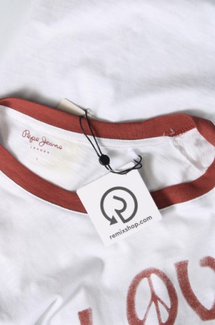 Γυναικείο t-shirt Pepe Jeans, Μέγεθος S, Χρώμα Λευκό, Τιμή 31,96 €