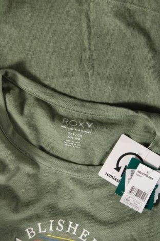 Γυναικείο t-shirt Roxy, Μέγεθος S, Χρώμα Πράσινο, Τιμή 18,56 €