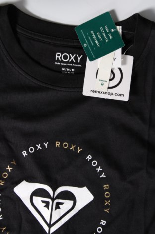 Γυναικείο t-shirt Roxy, Μέγεθος M, Χρώμα Μαύρο, Τιμή 18,56 €