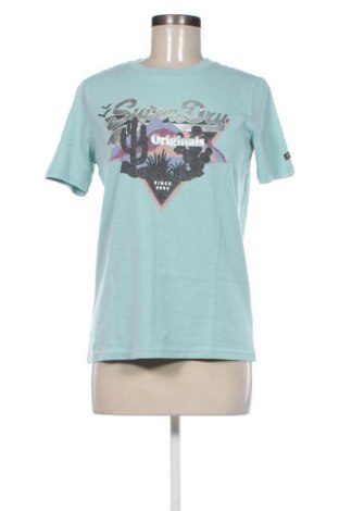 Damen T-Shirt Superdry, Größe S, Farbe Blau, Preis 12,37 €