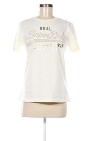 Γυναικείο t-shirt Superdry, Μέγεθος S, Χρώμα Εκρού, Τιμή 12,37 €