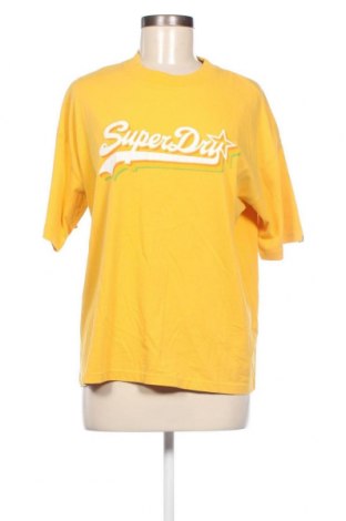 Γυναικείο t-shirt Superdry, Μέγεθος M, Χρώμα Κίτρινο, Τιμή 11,34 €