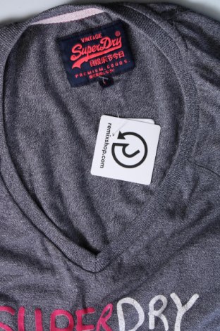 Damen T-Shirt Superdry, Größe L, Farbe Grau, Preis 9,21 €