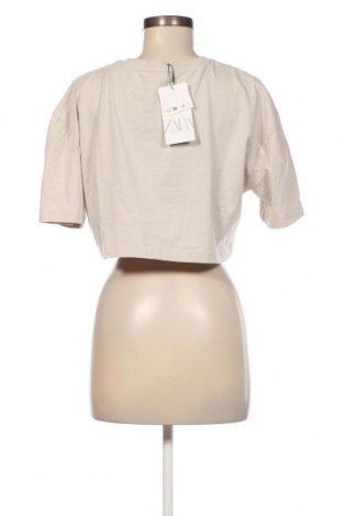 Дамска тениска Zara, Размер M, Цвят Бежов, Цена 28,50 лв.