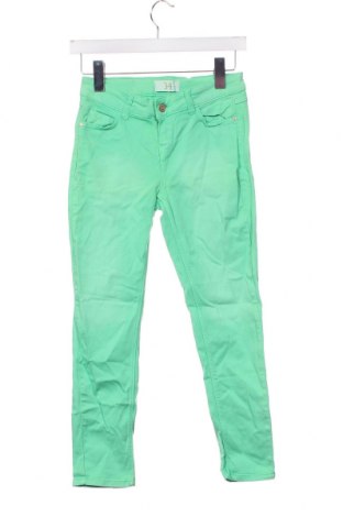 Дамски дънки Zara, Размер XS, Цвят Зелен, Цена 7,02 лв.