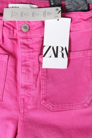 Дамски дънки Zara, Размер XS, Цвят Розов, Цена 35,43 лв.